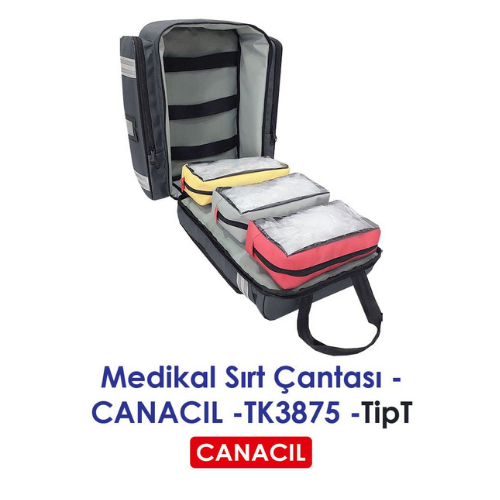 TipT Medikal Sırt Çantası - CANACIL -TK3875 - Siyah